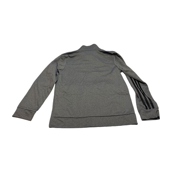 Adidas Track Jacket Boys Large (14/16) Gray 100% Polyester Performance Full-Zip - Picture 5 of 8